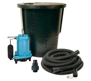 little giant cs-ss 115-volt, 1/3 hp, 3000 gph pre-packaged automatic crawl space sump system with 20-ft. cord, blue/black, 14940655