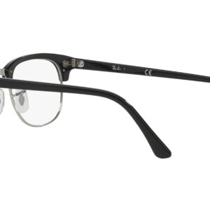 Ray-Ban Unisex 5154 Clubmaster Eyeglasses Shiny Black 49mm