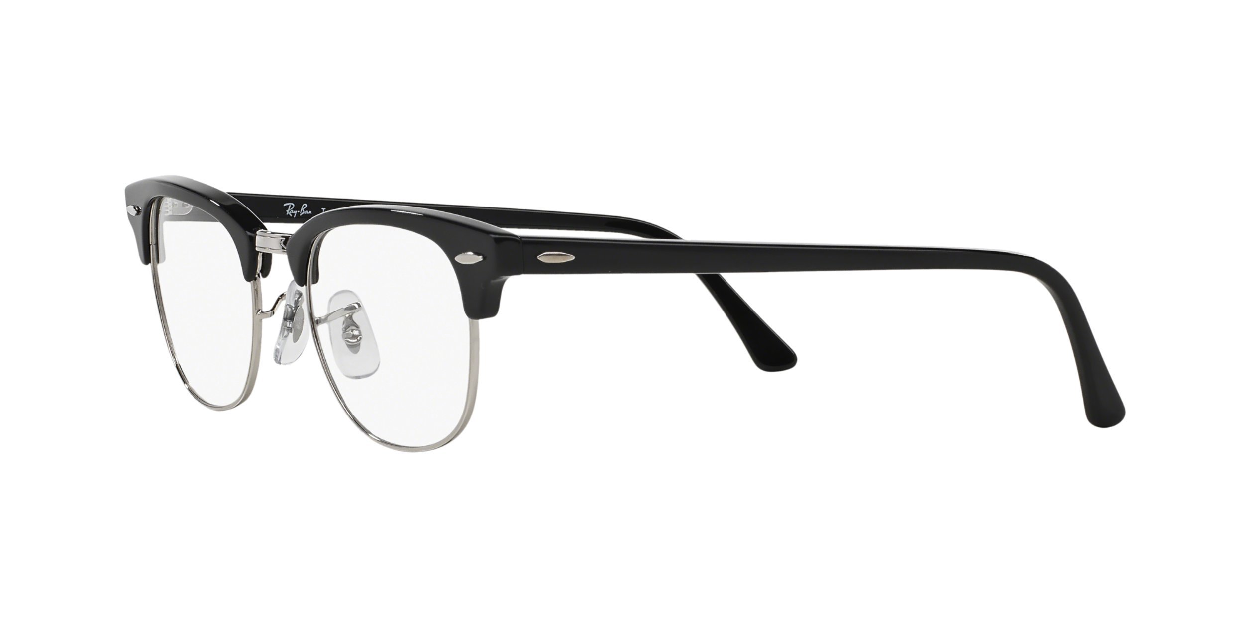 Ray-Ban Unisex 5154 Clubmaster Eyeglasses Shiny Black 49mm