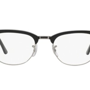 Ray-Ban Unisex 5154 Clubmaster Eyeglasses Shiny Black 49mm