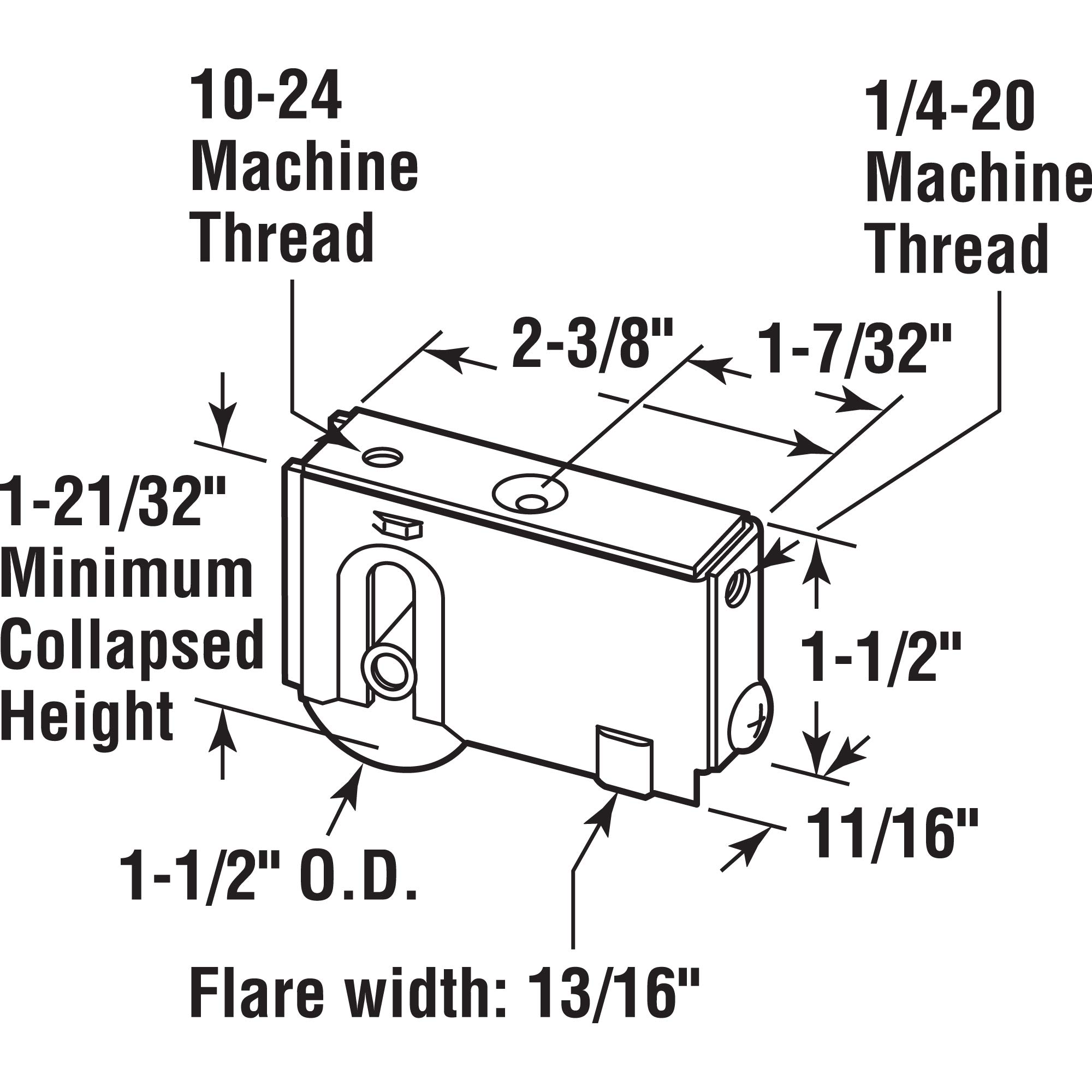 Prime-Line D 1750 1-1/2 In. Steel Ball Bearing, Plain Back, Roller Assembly (Single Pack)