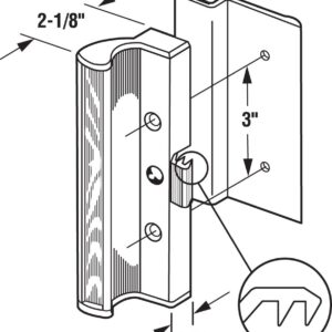 Prime-Line C 1055 Aluminum, Patio Door Surface Mounted with Clamp, for International Windows (Single Pack)