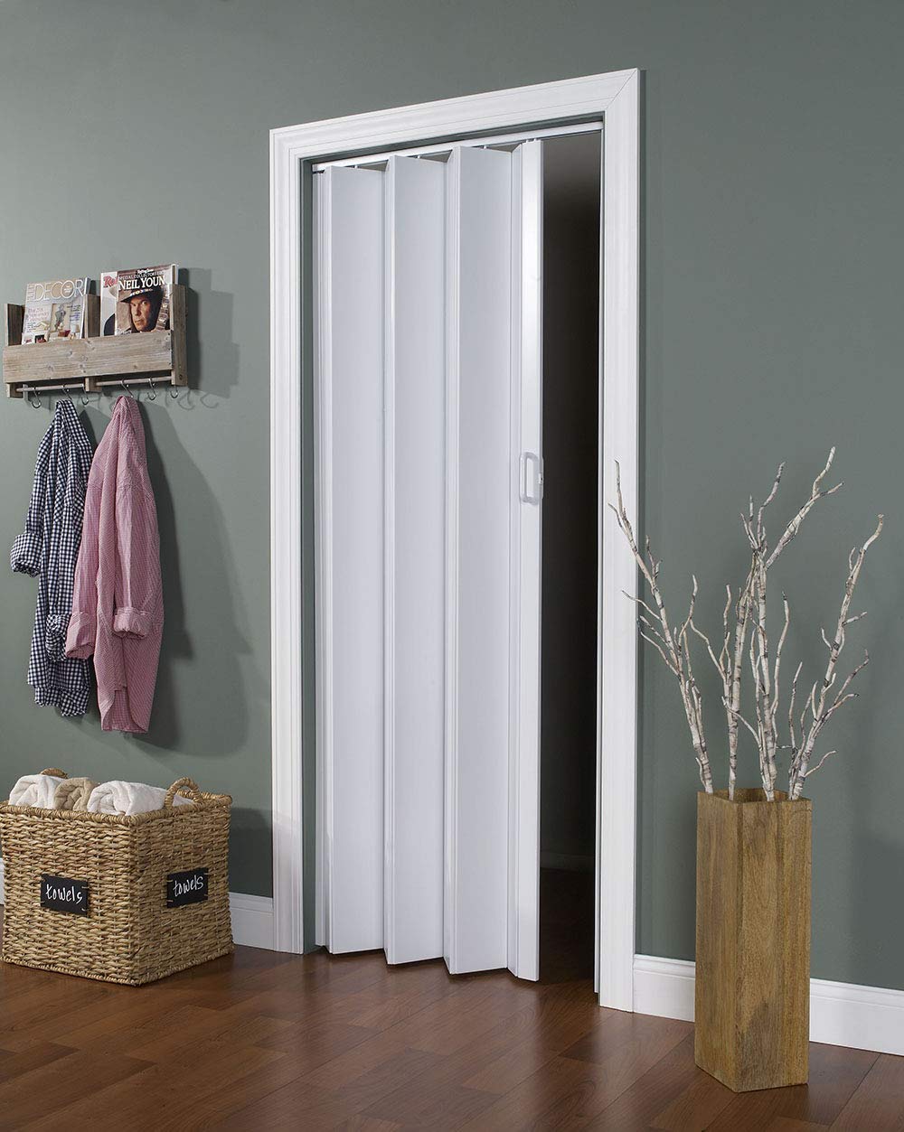 LTL Home Products EX4896WH Express One Interior Accordion Folding Door, 48 x 96 Inches, White