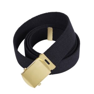 rothco military web belts - 44 inches long (black gold)