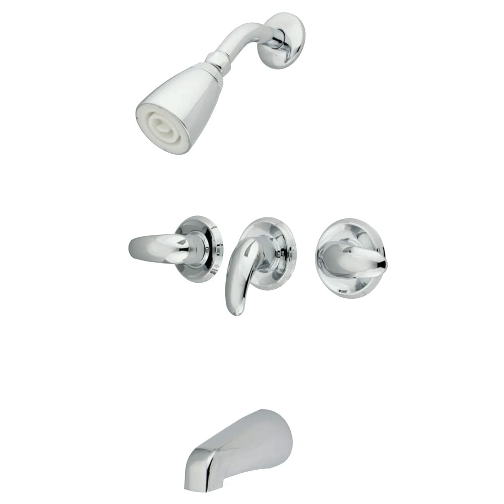 Kingston Brass KB6231LL Legacy Tub and Shower Faucet, Polished Chrome,5-Inch Spout Reach