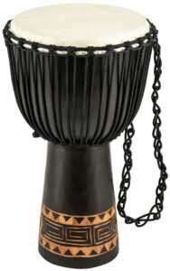 meinl percussion djembe hand drum circle instrument, carved mahogany headliner series — not made in china — african mali weave ropes, 2-year warranty, congo, extra-large (hdj1-xl)