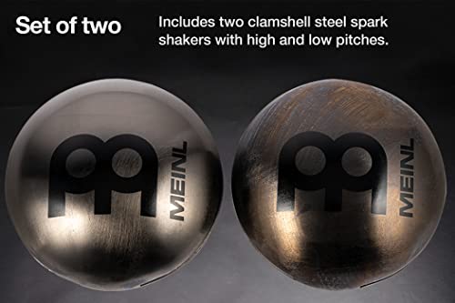 Meinl Percussion SH22 Clamshell Steel Spark Shaker, Set of Two