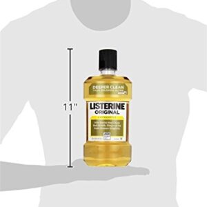 Listerine Original Oral Care Antiseptic Mouthwash with Germ-Killing Formula to Fight Bad Breath, Plaque and Gingivitis, 1 L