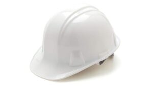 pyramex safety products hp14110 sl series 4 pt. ratchet suspension hard hat, white