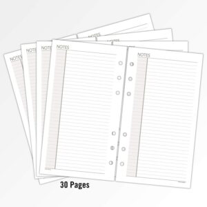 AT-A-GLANCE Day Runner Lined NotePad Pages, Refill, Loose-Leaf, Undated, for Planner, 3-3/4" x 6-3/4", Size 3, 30 Sheets/Pack (033-3)