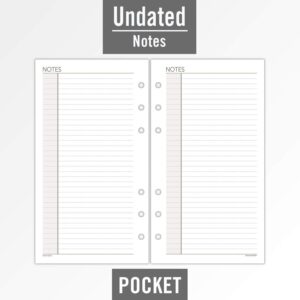 AT-A-GLANCE Day Runner Lined NotePad Pages, Refill, Loose-Leaf, Undated, for Planner, 3-3/4" x 6-3/4", Size 3, 30 Sheets/Pack (033-3)