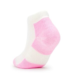 Thorlos Women's DWMXW Max Cushion Distance Walking Ankle Socks, Wht/Pink, Small