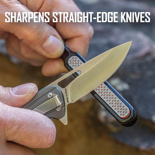 Smith’s 50047 Edgesport Stick Knife & Broadhead Sharpener – Portable Sharpener – Hunting & Archery Tool Sharpener – Carrying Pouch – Carbide & Diamond Stone – Pocket Knife Sharpener