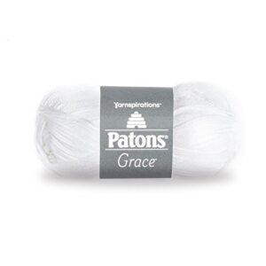 Patons Grace Yarn, 1.75 oz, Snow, 1 Ball