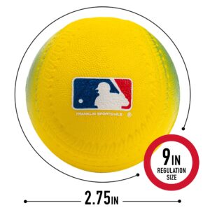 Franklin Sports Foam Baseballs - Soft Foam Practice Baseballs for Kids - Perfect for Hitting and Indoor or Outdoor Play - 3 Pack - Official MLB Licensed Product