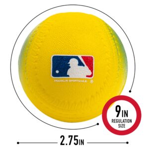 Franklin Sports Foam Baseballs - Soft Foam Practice Baseballs for Kids - Perfect for Hitting and Indoor or Outdoor Play - 3 Pack - Official MLB Licensed Product