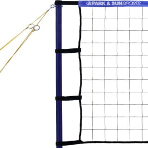 Park & Sun Sports Spiker Sport: Portable Outdoor Volleyball Net System, Blue, 32L x 3H feet