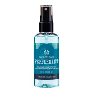 the body shop peppermint cooling & reviving foot spray – for tired, achy feet – vegan – 3.3 oz