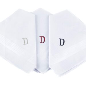 Monogrammed Handkerchiefs for Men - Soft Hankies for Men + Great Monogrammed Gifts - Intial D