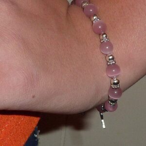 Hidden Hollow Beads Pink Breast and Multi Cancer Awareness Bracelet, Great For Fundraising, 7 ¾ in size, 8mm (Pink Breast Cancer Bracelet)