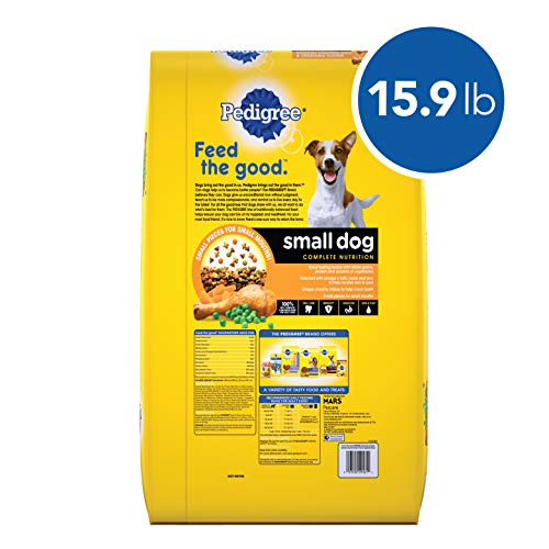 PEDIGREE Small Dog Adult Complete Nutrition Roasted Chicken, Rice & Vegetable Flavor Dry Dog Food 15.9 Pounds