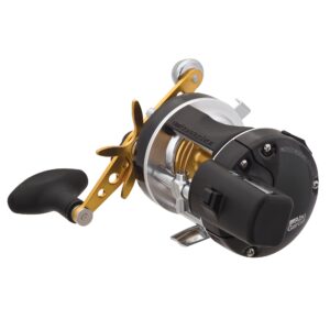 abu garcia ambassadeur line counter conventional reel, size 6500 (1120894), carbon fiber star drag, max of 15lb | 6.8kg, machined aluminum, lightweight and durable