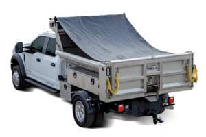 buyers products dtr7012 aluminum tarp system with mesh tarp, 7 x 12 feet