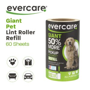 Evercare Giant Extreme Stick Lint Roll Refills, 60 Count (Pack of 1)