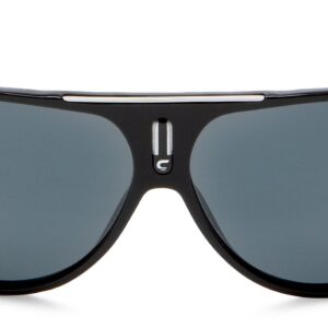 Carrera unisex adult Hot/S Sunglasses, Black and Palladium Frame/Grey Lens, 64 mm US