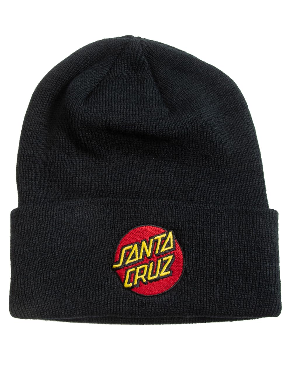 SANTA CRUZ Beanie Classic Dot Long Shoreman Unisex Skate Beanie - Black, Size: One Size