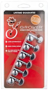 grover 406c6 rotomatic mini 6 in line self locking machine heads, chrome