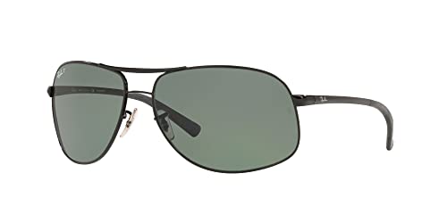 Ray-Ban Men's RB3387 Polarized Pilot Sunglasses, Black, 64mm