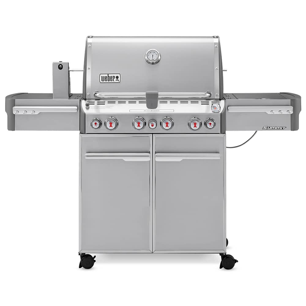 Weber Summit S-470 4-Burner Liquid Propane Grill, Stainless Steel 580-Square Inch