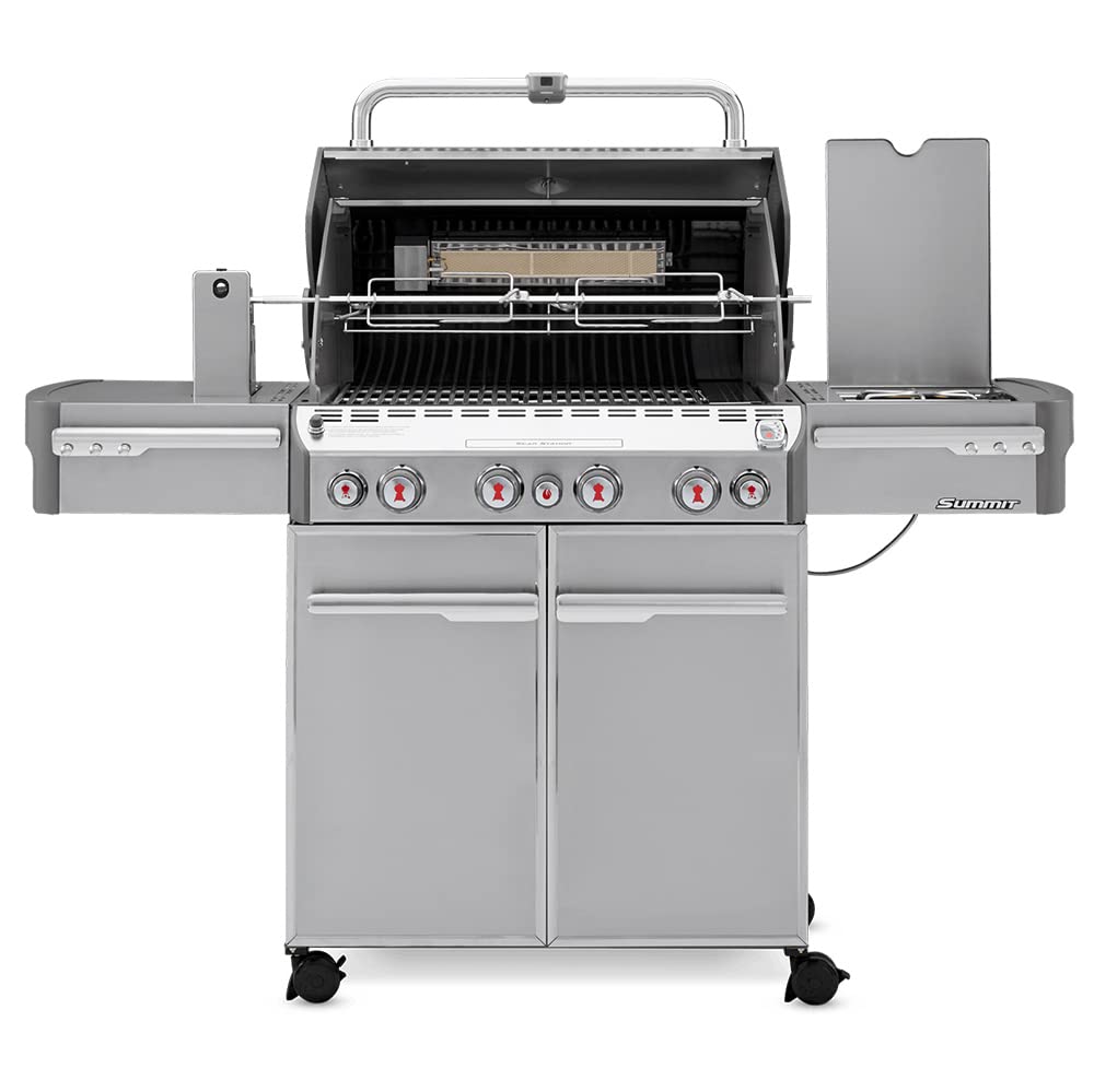 Weber Summit S-470 4-Burner Liquid Propane Grill, Stainless Steel 580-Square Inch