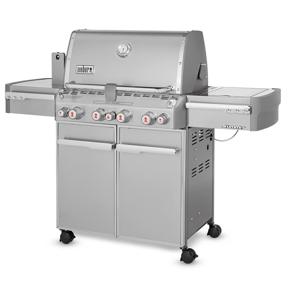 Weber Summit S-470 4-Burner Liquid Propane Grill, Stainless Steel 580-Square Inch