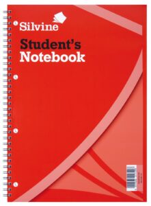 silvine sin141 a4 spiral bound and feint ruled students notebook, each