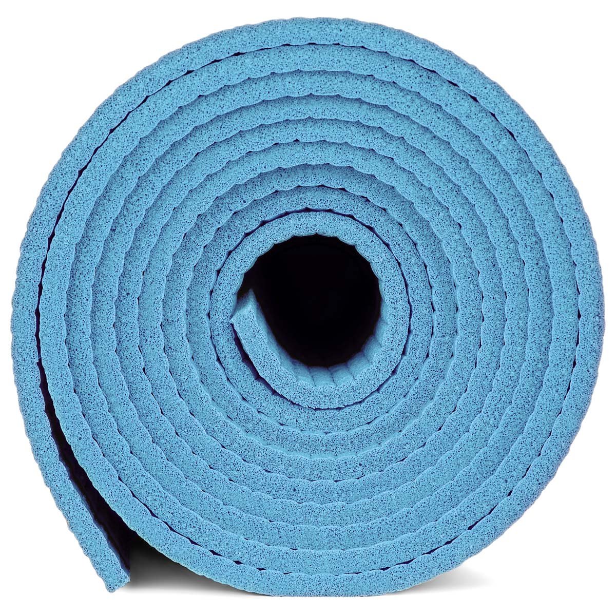 YogaAccessories 1/4" Thick High-Density Deluxe Non-Slip Exercise Pilates & Yoga Mat, Light Blue