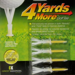 4 Yards More Golf Tee - 2 3/4" - Yellow (4 Tees)