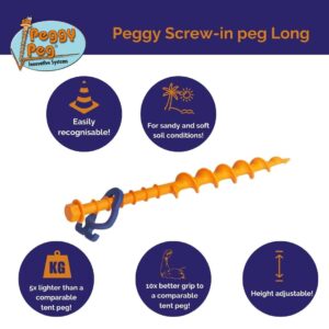 BRUNNER Peggy Peg Screw Pegs Sand 31 cm Set of 2