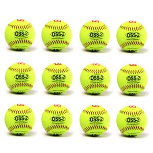 OSS-2 Practice Softball Ball, Soft Touch, Size 12, 1 Dozen