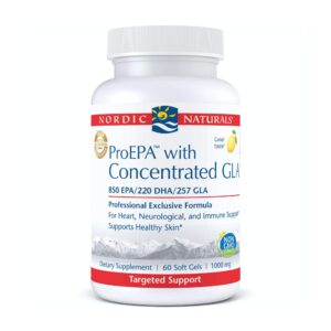 nordic naturals proepa with concentrated gla, lemon - 60 soft gels - 1217 mg omega-3 + 257 mg gla - heart, neurological & immune support, healthy skin - non-gmo - 30 servings