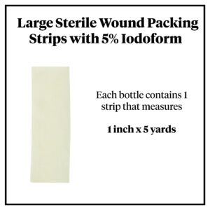 McKesson Packing Strip, Sterile, Iodoform, 100% Cotton, 1 in x 5 yds, 1 Count