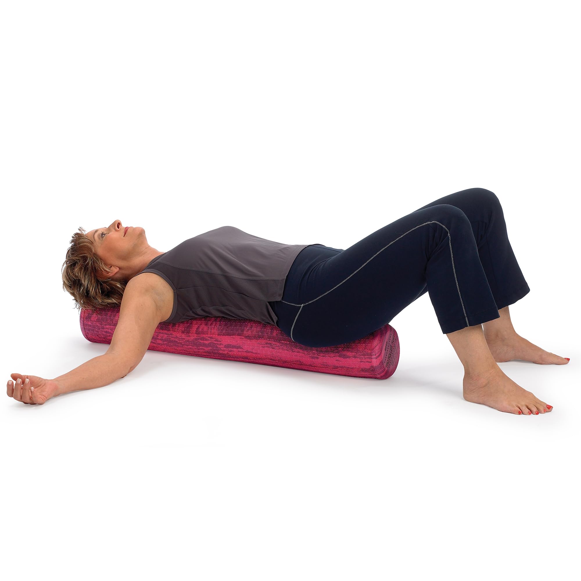 OPTP PRO-Roller Soft Density Foam Roller – Low Density Soft Foam Roller for Physical Therapy, Pilates Foam Roller and Yoga Foam Roll Exercises, and Muscle Recovery - Pink 36" x 6"