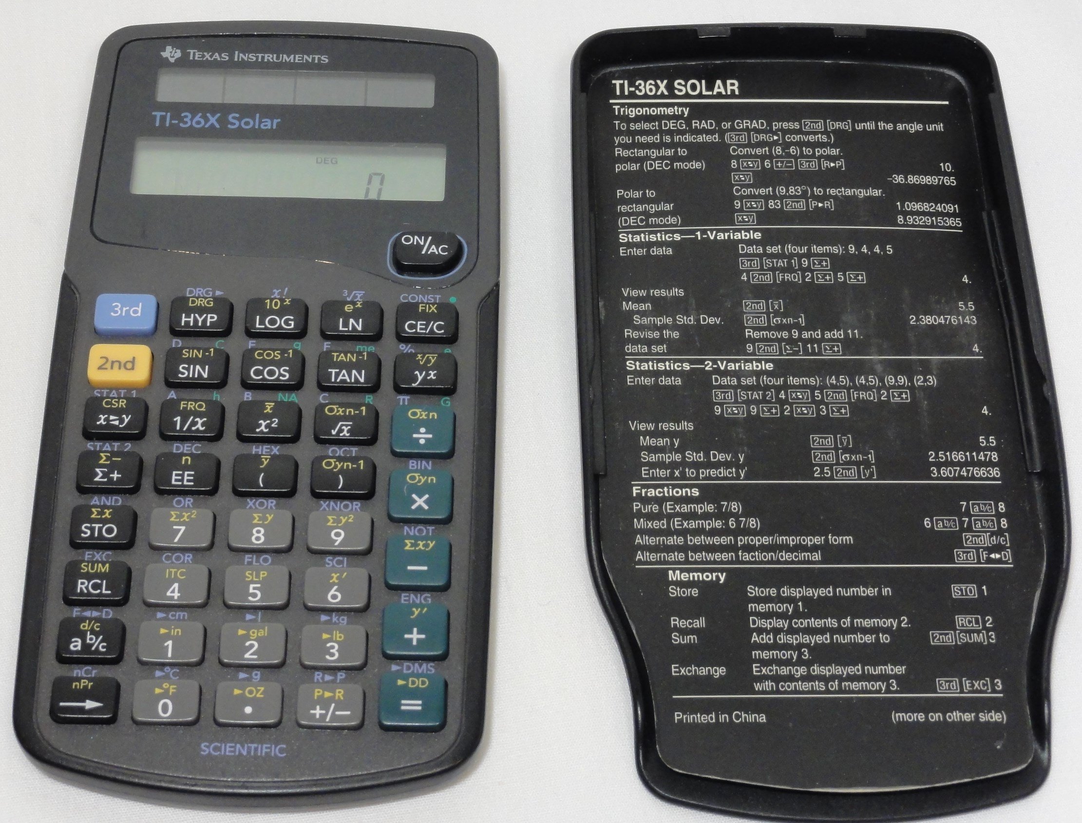 Texas Instruments TI-36X Solar Scientific Calculator