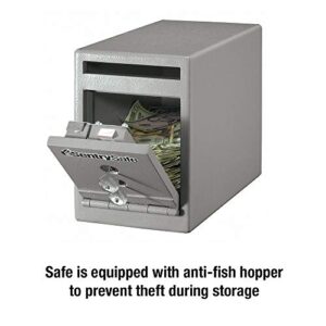 SentrySafe Depository Safe with Dual Key Lock, Steel Drop Slot Safe for Offices and Businesses, Stores Cash, Money, 0.23 Cubic Feet, 8.5 x 6 x 12.3 Inches, UC-025K