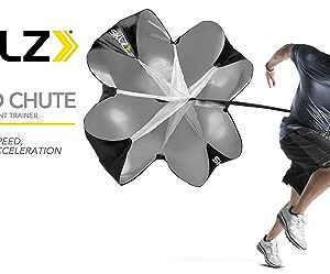 SKLZ Speed Chute Resistance Parachute for Speed and Acceleration Training Grey / Black, 54-Inch