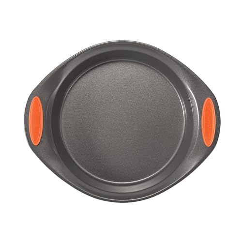 Rachael Ray Yum -o! Nonstick Bakeware Baking Pan With Grips / Nonstick Cake Pan With Grips, Round - 9 Inch, Gray