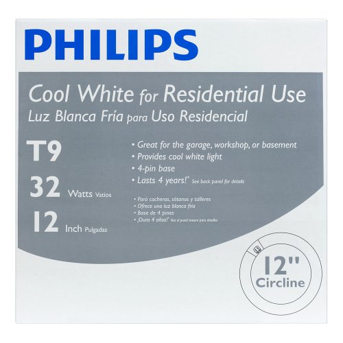 Philips 391177 Circline Fluorescent 32-Watt 12-Inch T9 Cool White Light Bulb