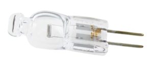 sylvania 58661 20-watt, 12-volt, g4 bi-pin, clear, tungsten t3 halogen quartz lamp with uv filter