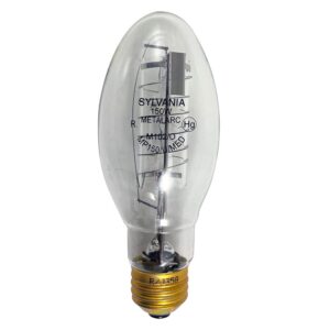 sylvania 64402 - 150 watt - e17 - metalarc pro-tech - pulse start - metal halide - protected arc tube - 3000k - medium base - ansi m102/o - universal burn - mp150/u/med